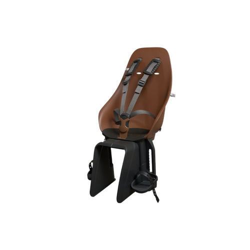 Urban Iki BIO Fahrrad-Kindersitz hinten auf dem Gepäckträger