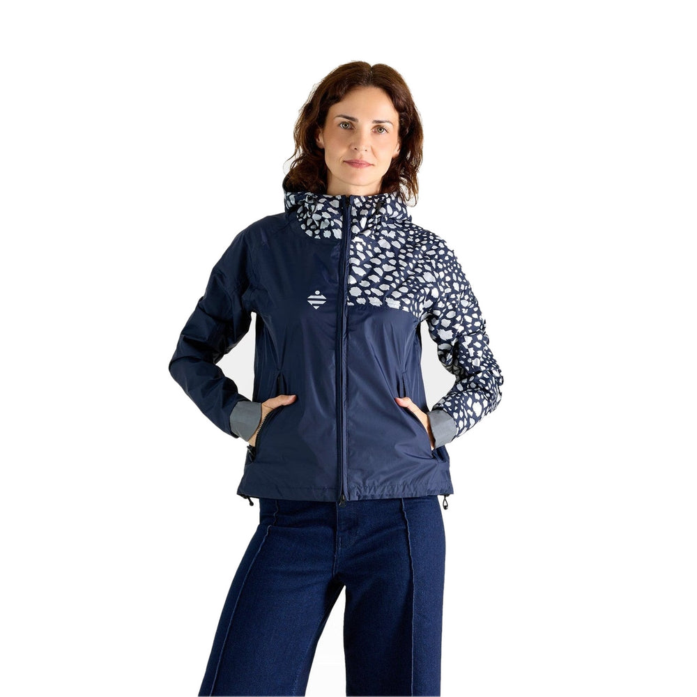 Anorak de pluie court Urban Circus Solace Bleu motif guépard photo 2
