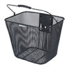 Panier avant vélo Basil Bilbao – nude metallic plaque KF – le panier monte sur le guidon