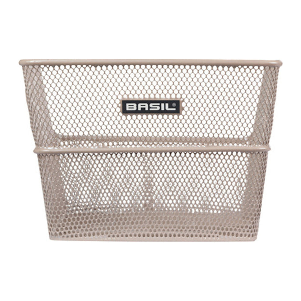 Panier arrière vélo Basil Cento 21 L – Flower Nude Metallic – le panier Cento Flower flower nude metallic, motif fleuri ajoure