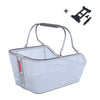 Panier arrière vélo Basil Cento Tech Fiber Nordlicht MIK 21 L – Bleu argent – le panier monte sur le porte-bagages