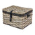 Panier avant vélo Basil Dax et Dijon en rotin – Dijon L avec couvercle – le panier Dijon L avec couvercle en rotin gris, de face