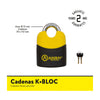 Cadenas Auvray K-Bloc anse Ø 13 mm pour chaîne antivol - photo 4