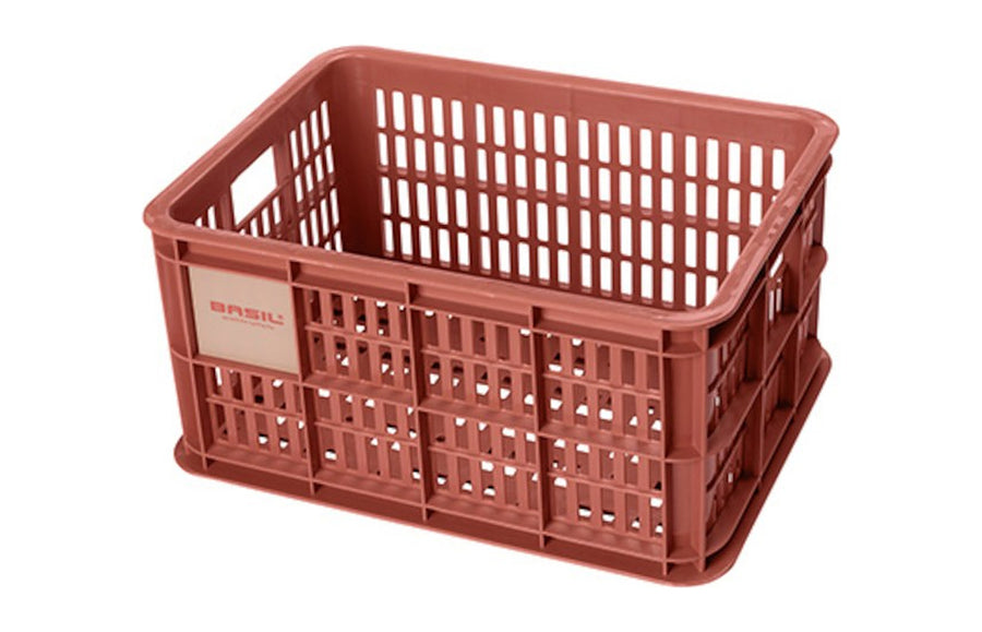 Caisse velo Basil en plastique recycle terra cotta