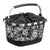 Panier arrière vélo KlickFix Reisenthel Carrybag GT 24 L – Fleurs noir, UniKlip 2 – le panier Carrybag GT motif fleurs sur fond blanc