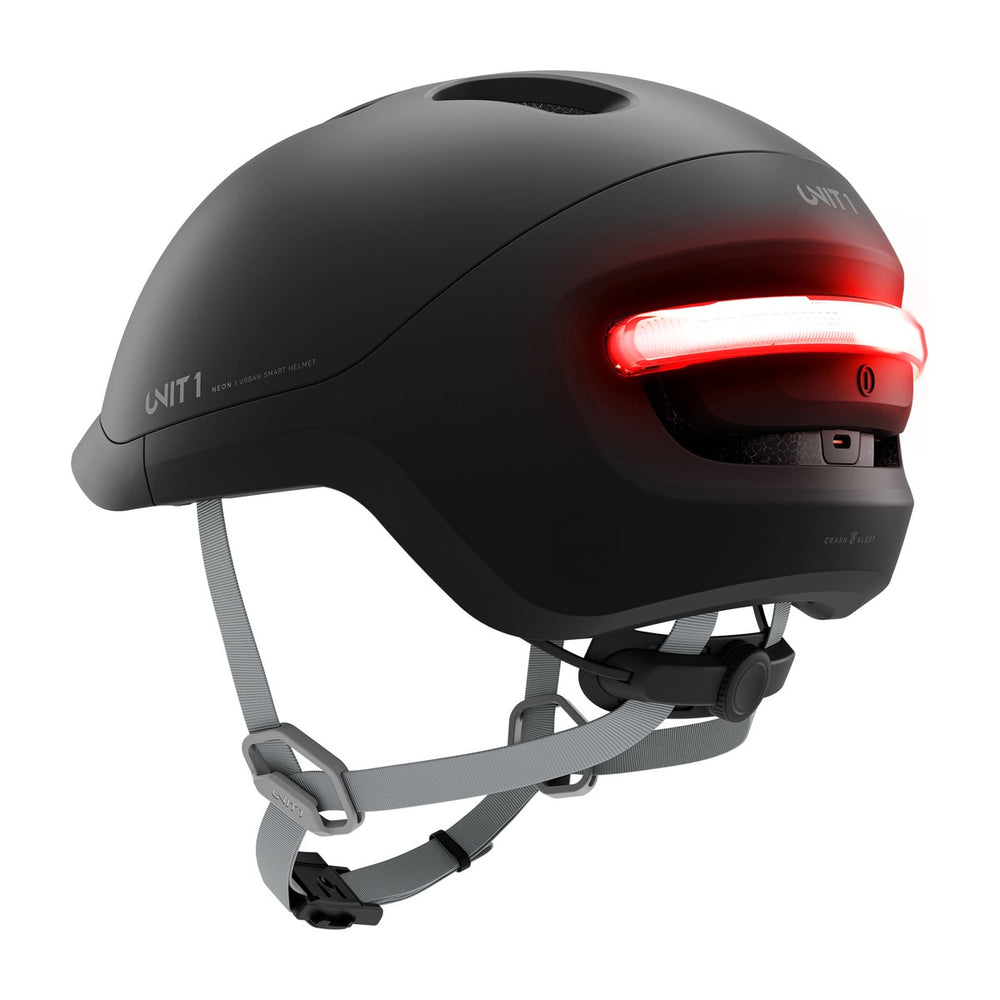 Casque connecté Unit 1 NEON Mips, coloris Charcoal Black, vue arrière 3/4