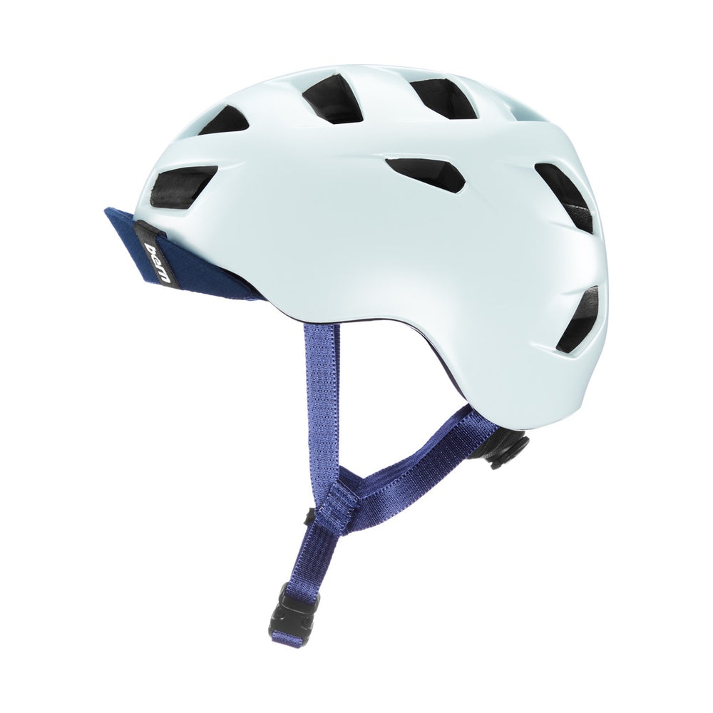 Casque velo Bern Allston Satin Seaglass blanc bleuté de face