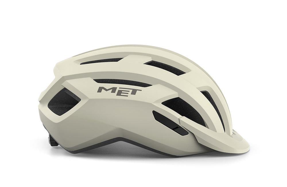 Casque vélo MET - Allroad coloris Off White Mat vue -side