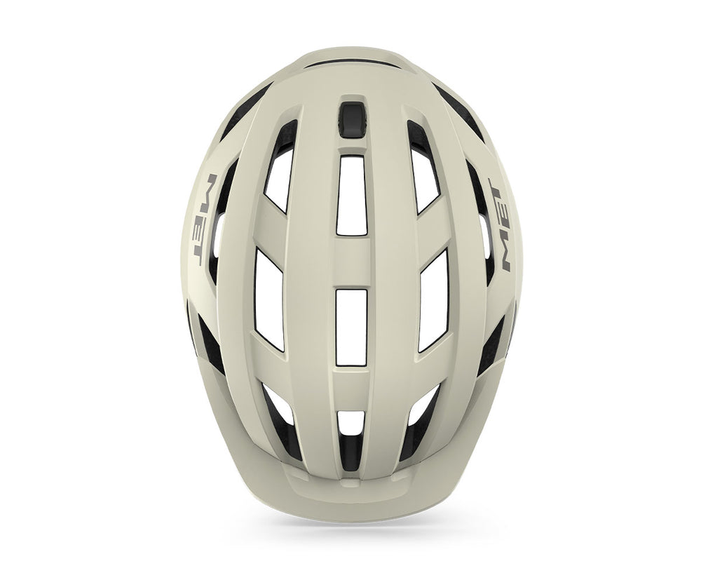 Casque vélo MET - Allroad coloris Off White Mat vue -top