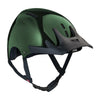 Casque vélo NACA Carbone Candy vert, vue de trois quarts avec visière
