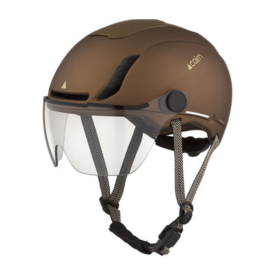 Casque vélo urbain Cairn Graphit Visor Pro Mat Metallic Chocolate