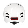 Casque vélo urbain Optimiz O374 à éclairage avant et arrière - Blanc Brillant