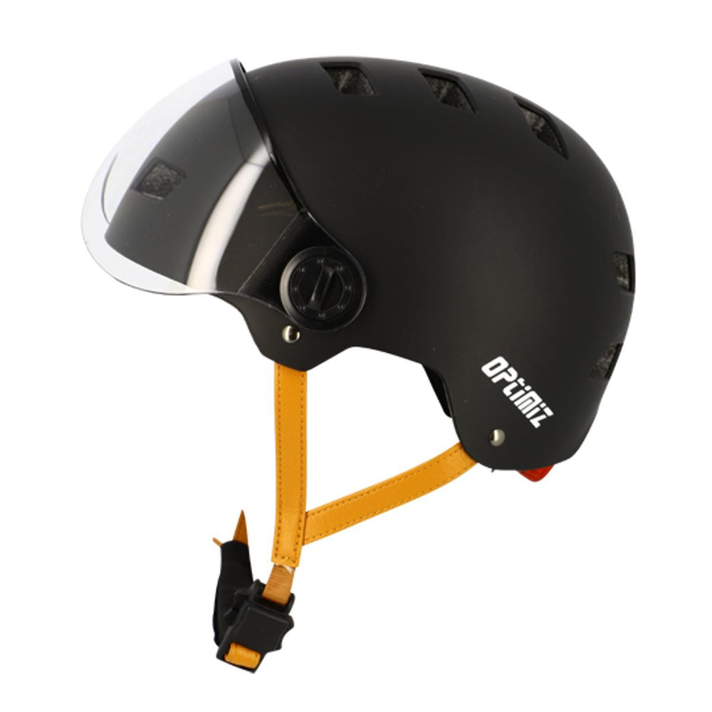 Casque vélo urbain Optimiz O382 à visière - Noir Mat