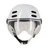 Casque vélo urbain Optimiz O394 à clignotants - Blanc Brillant