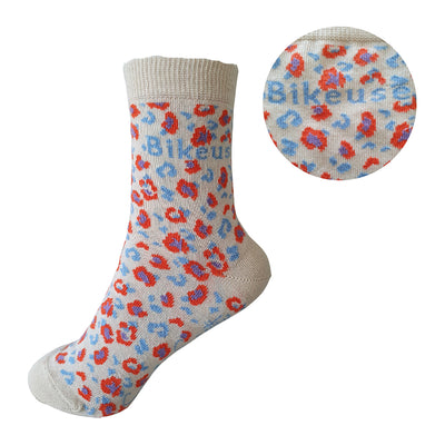 Chaussettes vélo Suzon & Suzette - Colette – Bikeuse · 36-41 – la chaussette et le détail de son motif