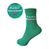 Chaussettes vélo Suzon & Suzette - Colette – Éblouissante · 36-41 – la chaussette et le détail de son motif