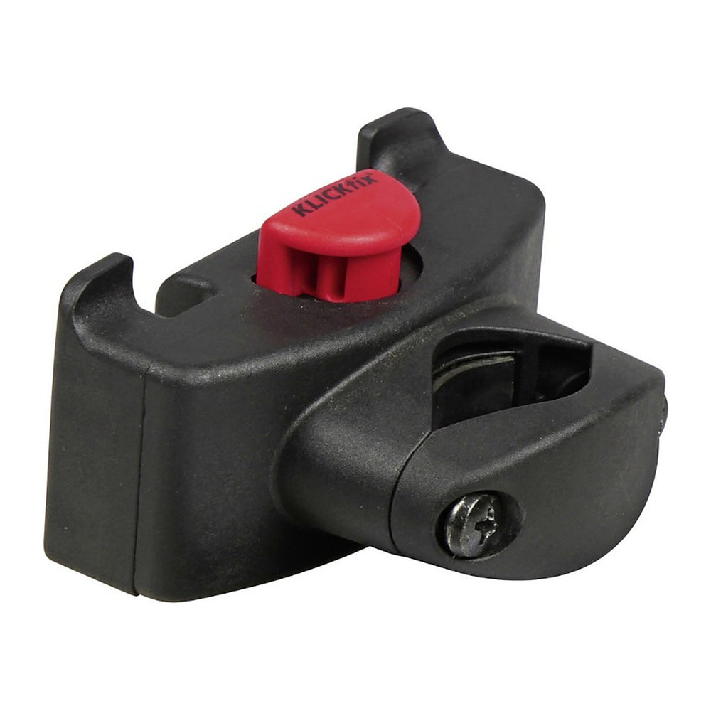 Fixation KlickFix Caddy pour tube vertical – Ø 22-36 mm – la fixation vue de trois quarts
