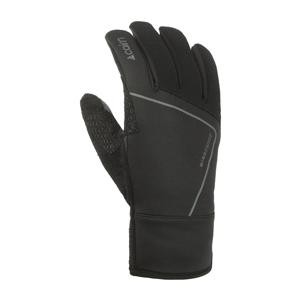 Gants vélo coupe-vent tactiles Cairn Quicker Touch Black dessus