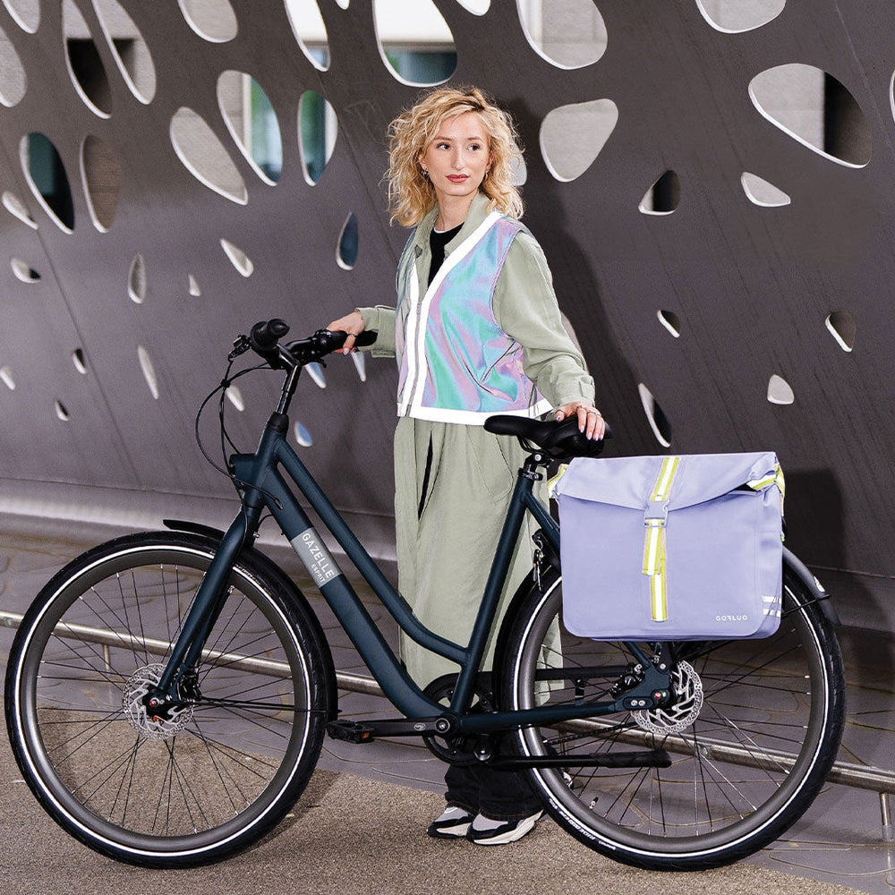 Gilet vélo réfléchissant court femme Gofluo - Bodyglower Blackstar