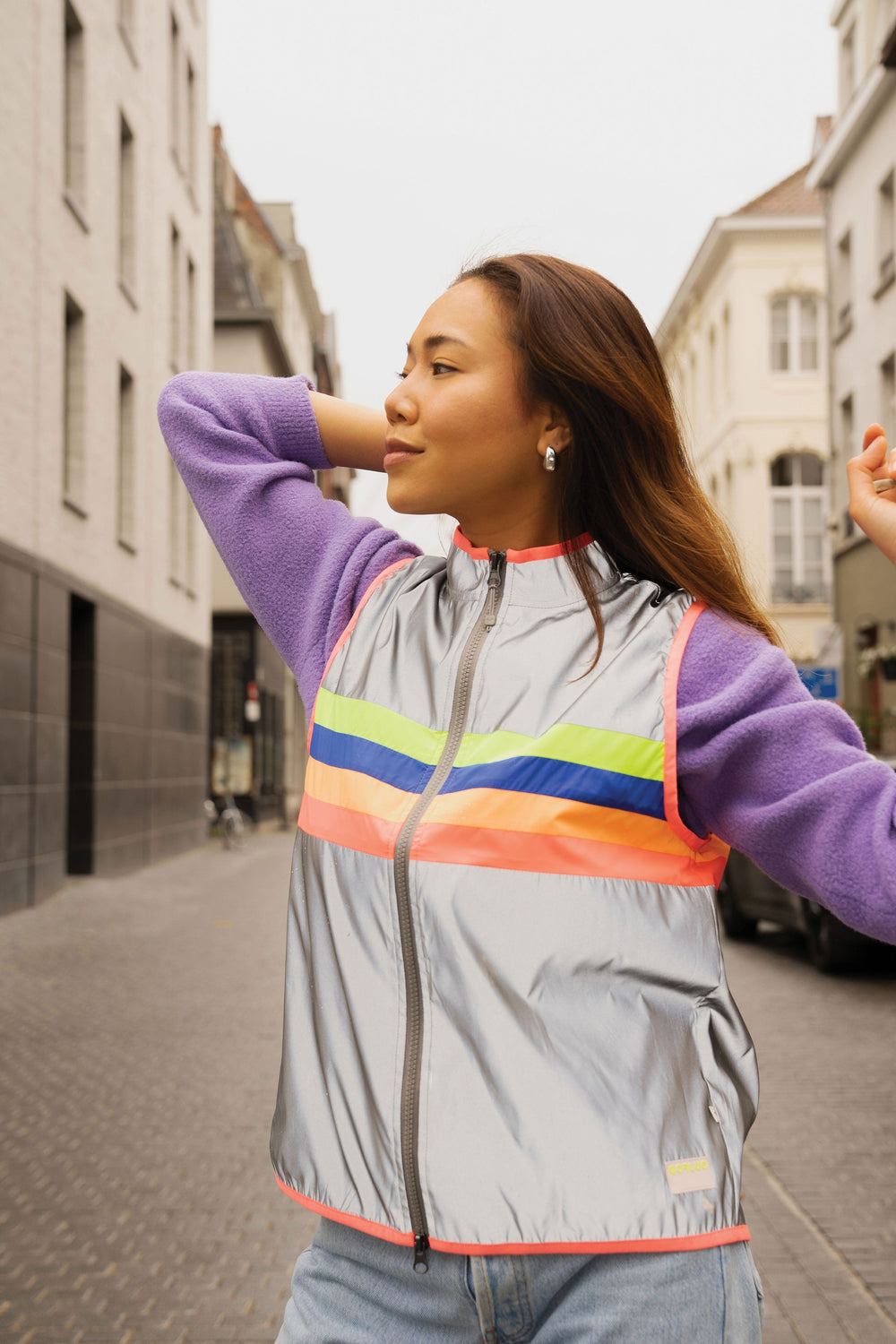 Gilet vélo réfléchissant femme Gofluo - Bodyglower Manhattan