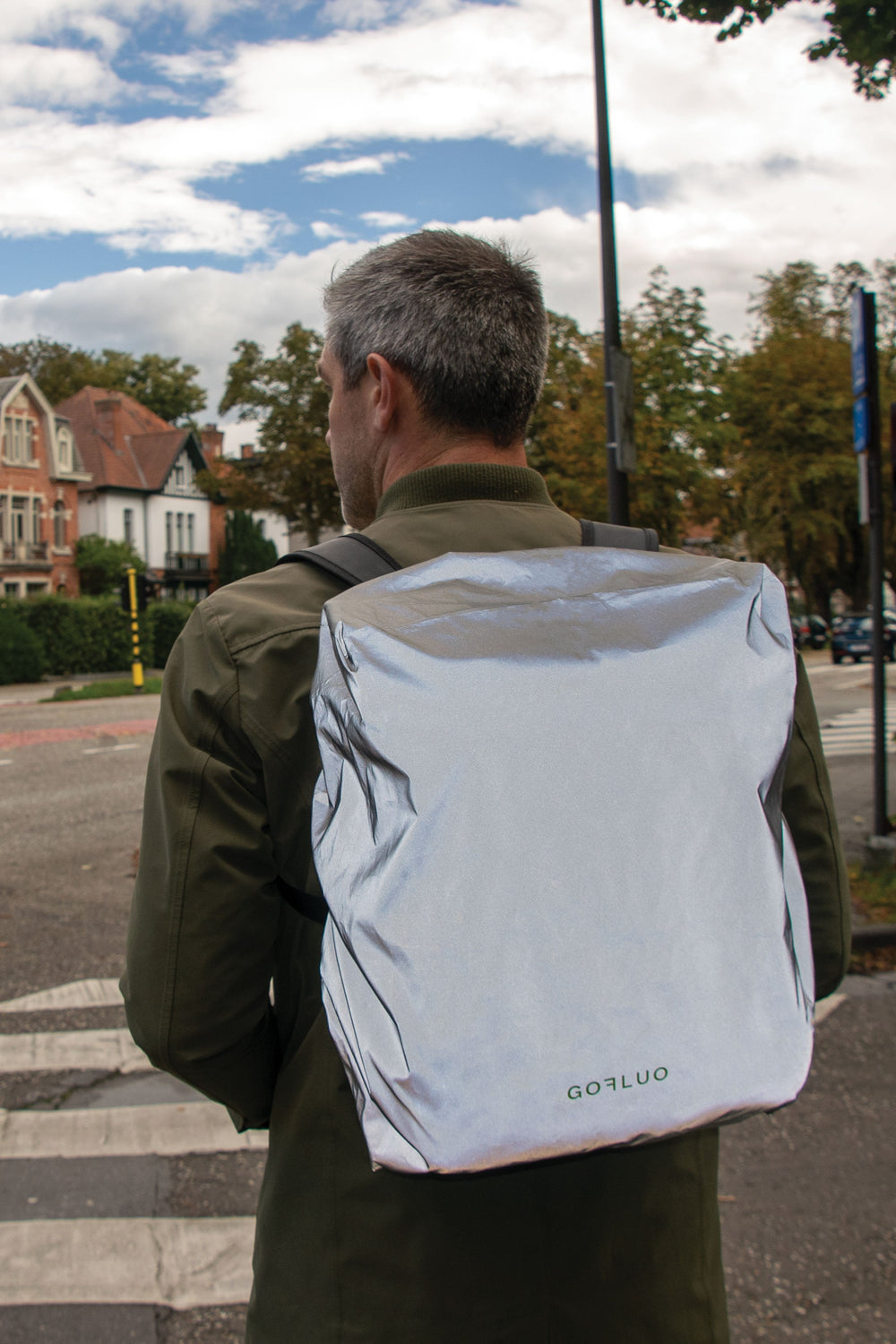 Housse réfléchissante pour sac à dos Gofluo - Riley et Kaya - Riley Grey reflective