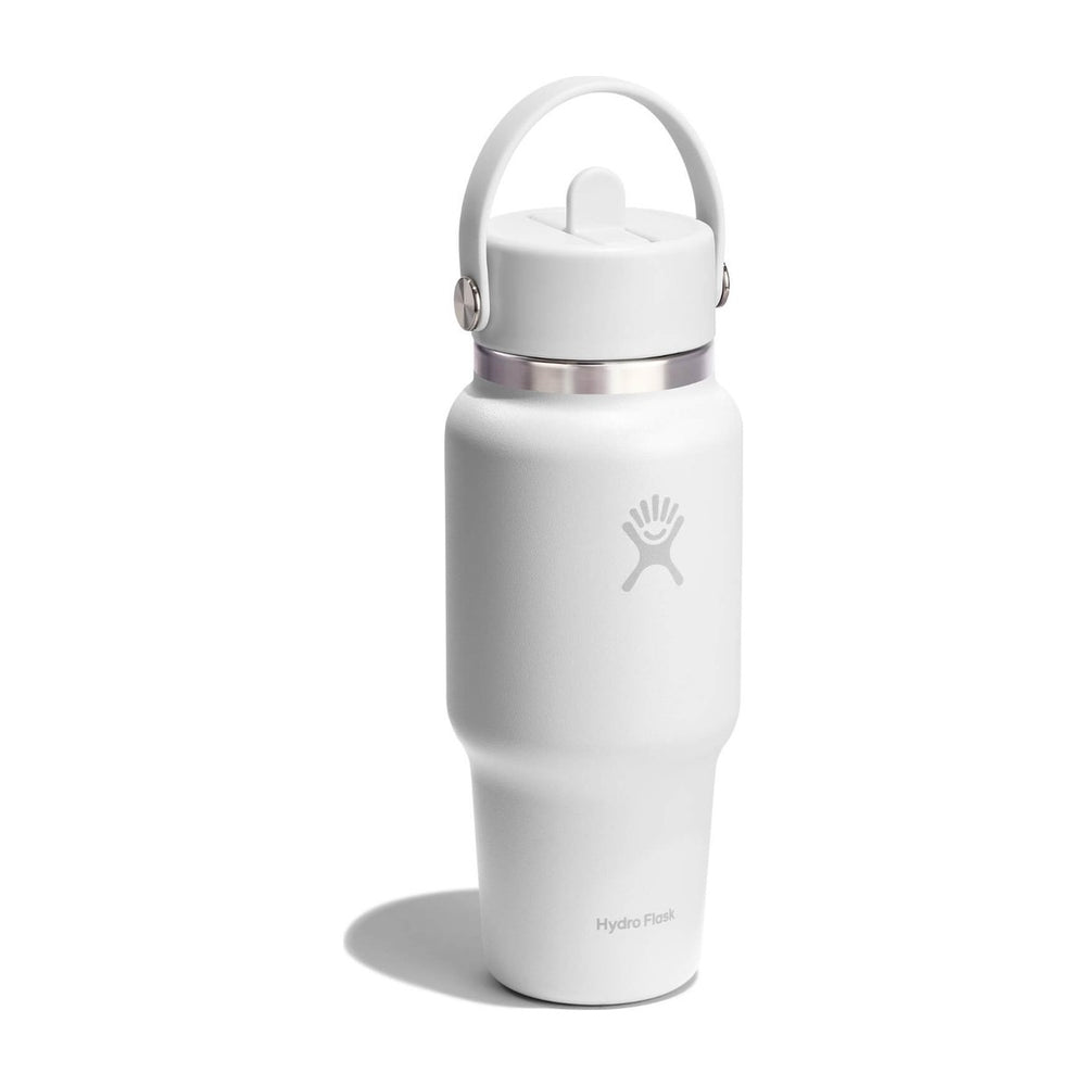 Gourde de voyage isotherme Hydro Flask Travel Bottle Flex Straw - White 710 ml