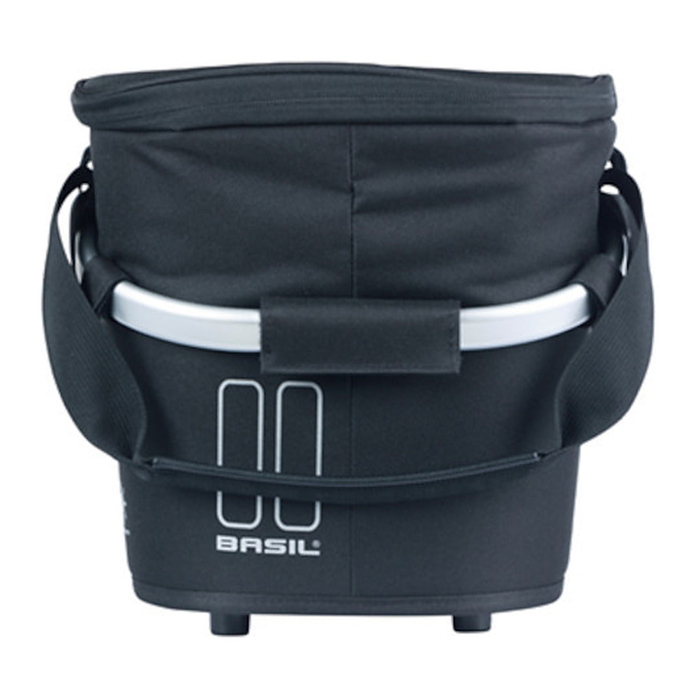 Panier arrière isotherme vélo Basil Classic Carry All MIK 18 L coloris Noir – vue de profil