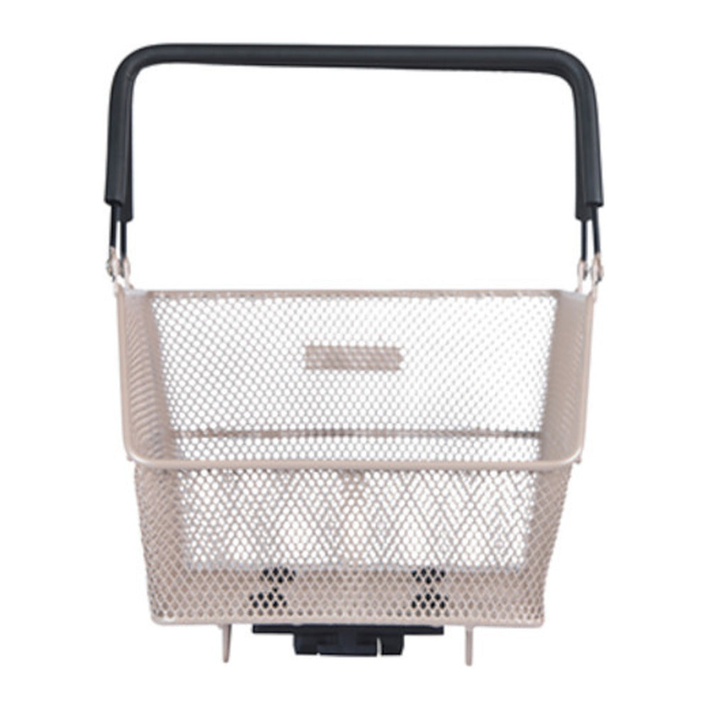 Panier arrière vélo Basil Cento MIK 21 L coloris Nude Metallic – vue de profil