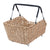 Panier arrière vélo Basil Cento Rattan Look Multi System NX 22 L coloris Seagrass – vue trois quarts