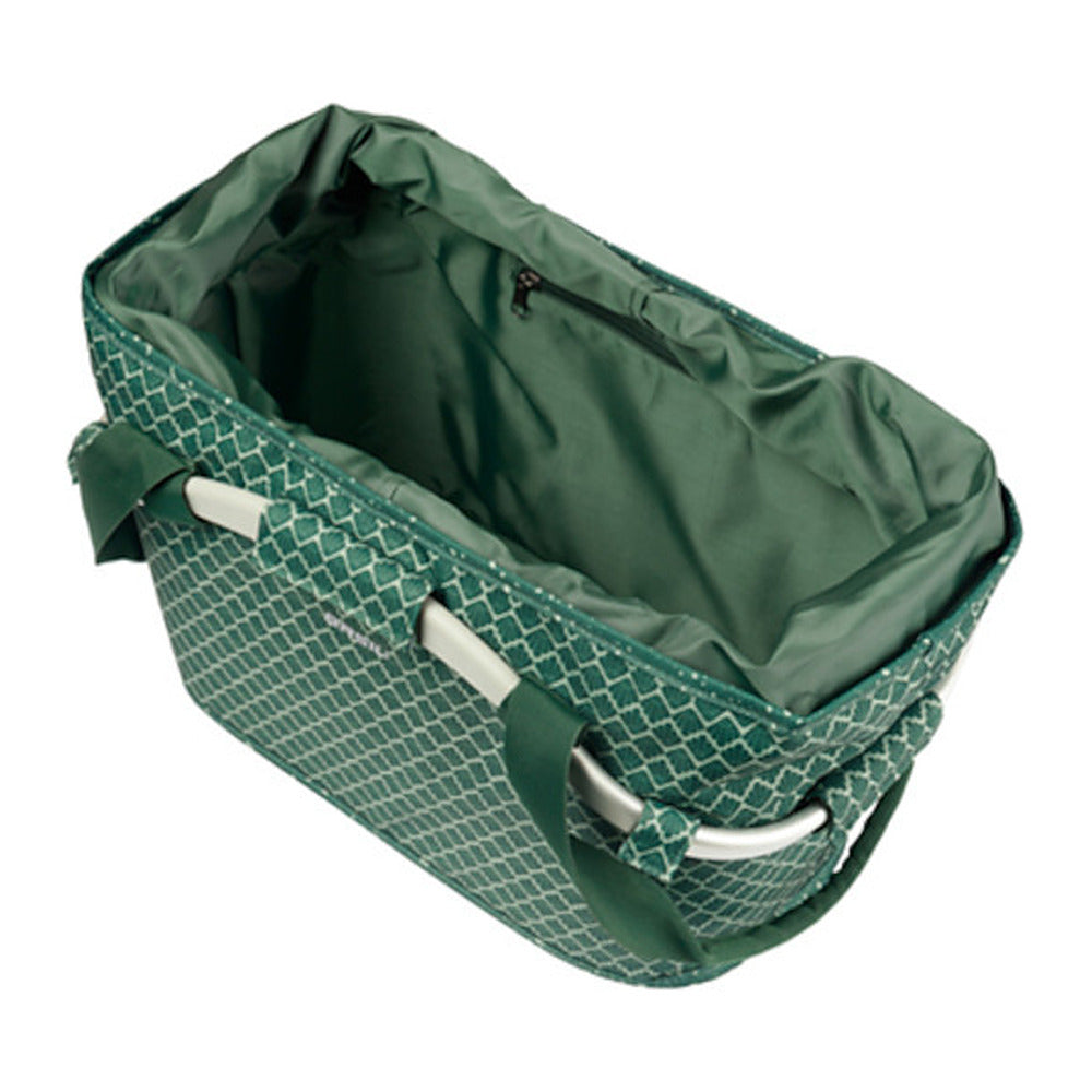 Panier arrière vélo Basil Flair Carry All MIK 22 L coloris Vert – interieur et poche