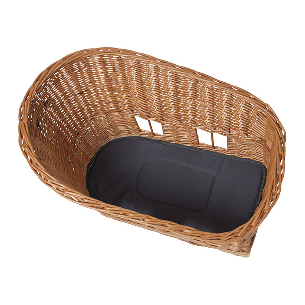 Panier arrière vélo pour chien Basil Pasja MIK Medium 45 cm coloris Nature Brown – coussin lavable en place