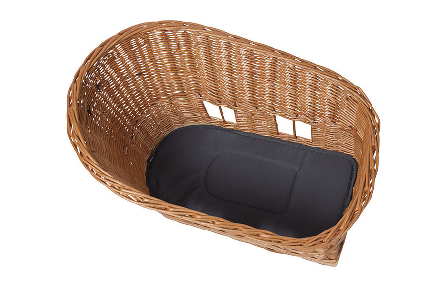 Interieur en osier et coussin du panier Basil Pasja