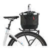 Panier arrière vélo KlickFix Reisenthel Carrybag GT 24 L – Noir, UniKlip 2 – le panier monte sur le porte-bagages