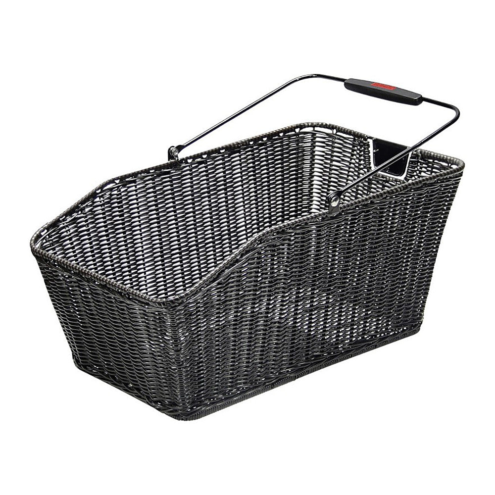 Panier arrière vélo KlickFix Structura GT 18 L – Noir – le panier vu de trois quarts