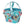 Panier avant vélo Basil Bloom Field Carry All KF 15 L coloris Bleu – vue trois quarts