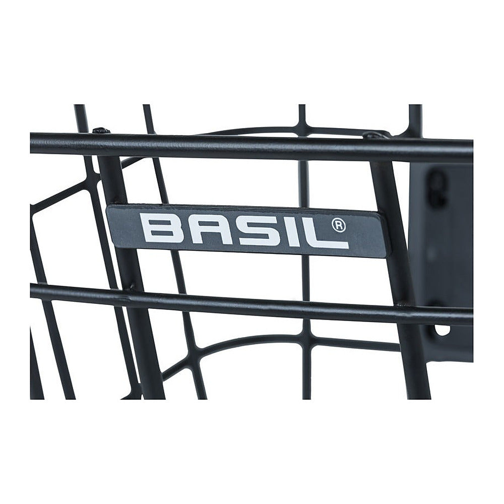 Panier avant vélo Basil Bremen Alu KF coloris Noir – plaque KlickFix pre-montee