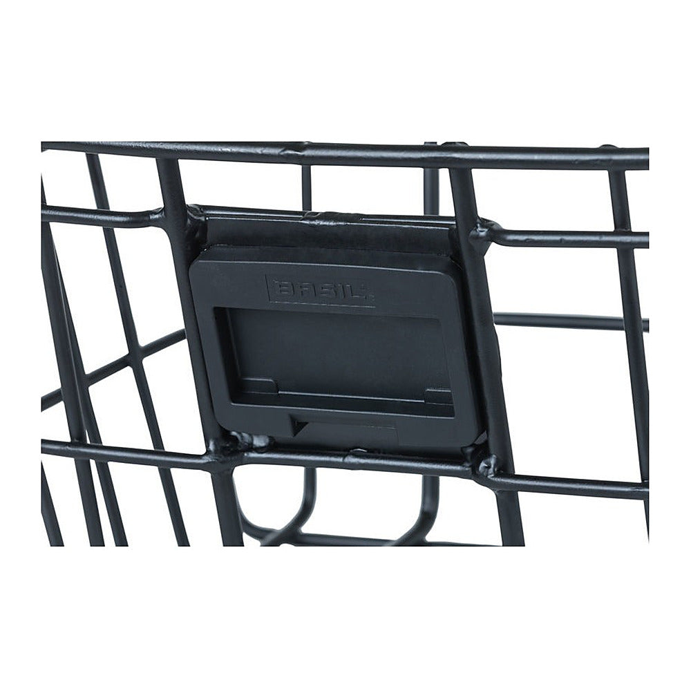 Panier avant vélo Basil Bremen Alu KF coloris Noir – poignees soft-grip