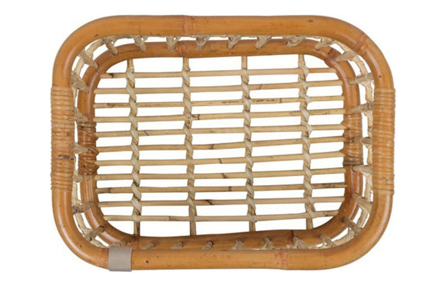 Panier avant vélo Basil Green Life en rotin 18 L - le panier monte a l avant du velo