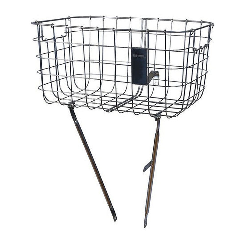 Panier avant vélo Basil Robin 27 L – Noir, montage guidon – le panier Robin monte a l avant du velo