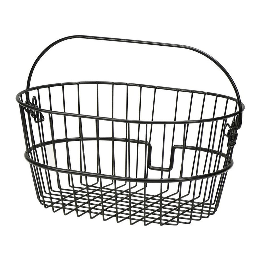 Panier avant vélo ovale KlickFix – Standard 16 L – le panier Standard vu de trois quarts