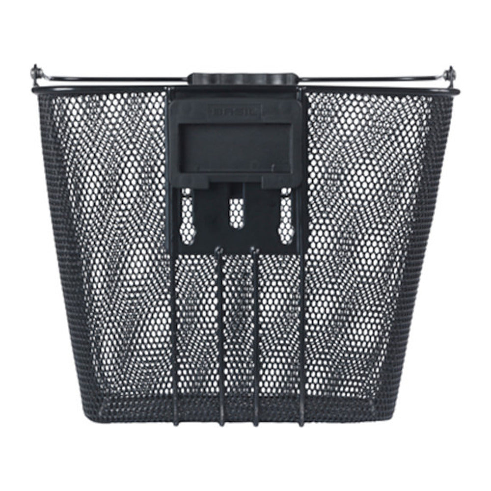 Panier vélo Basil - Bilbao avec support guidon KF coloris Default Title – plaque KF a l arriere du panier