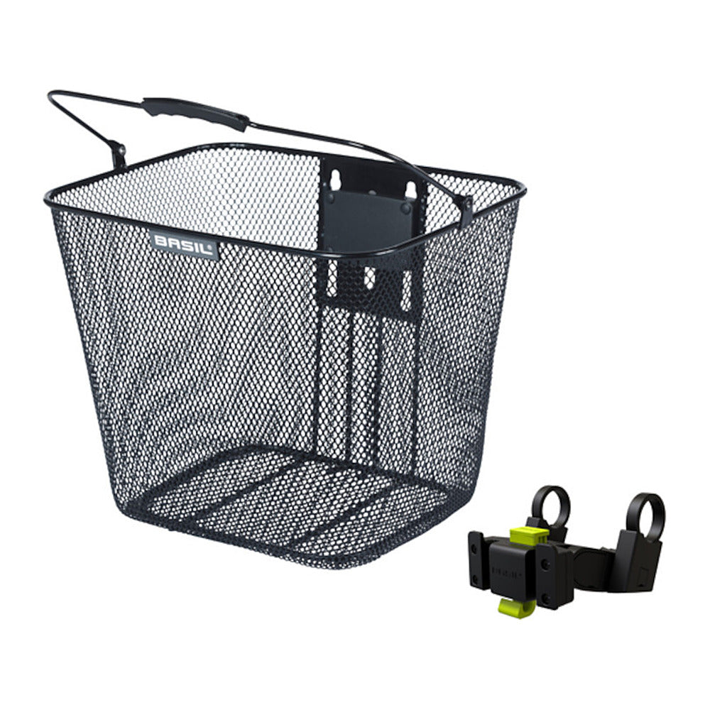 Panier vélo Basil - Bilbao avec support guidon KF coloris Default Title – panier et support de guidon KlickFix fourni