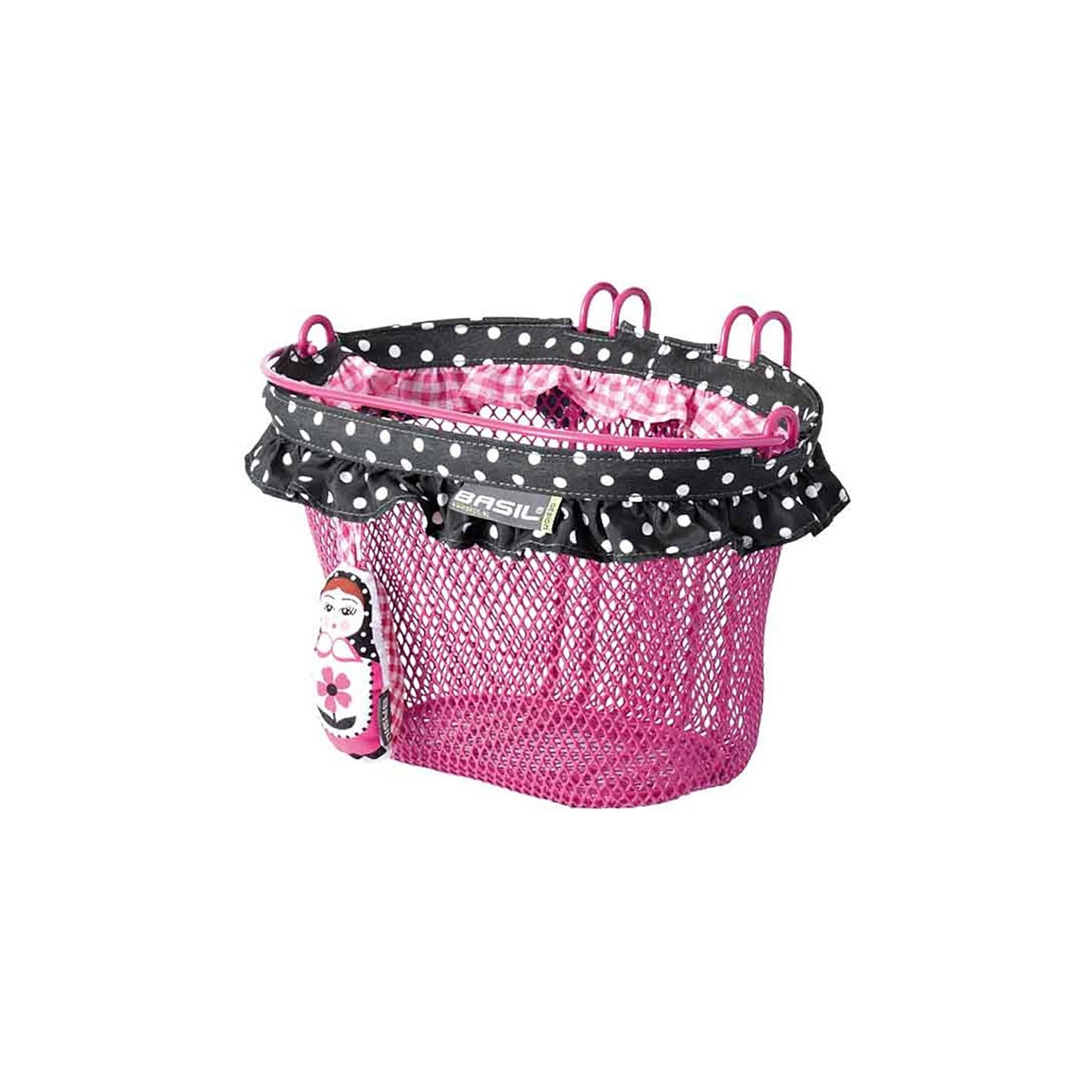 Panier velo enfant Basil Jasmin Baboushka rose