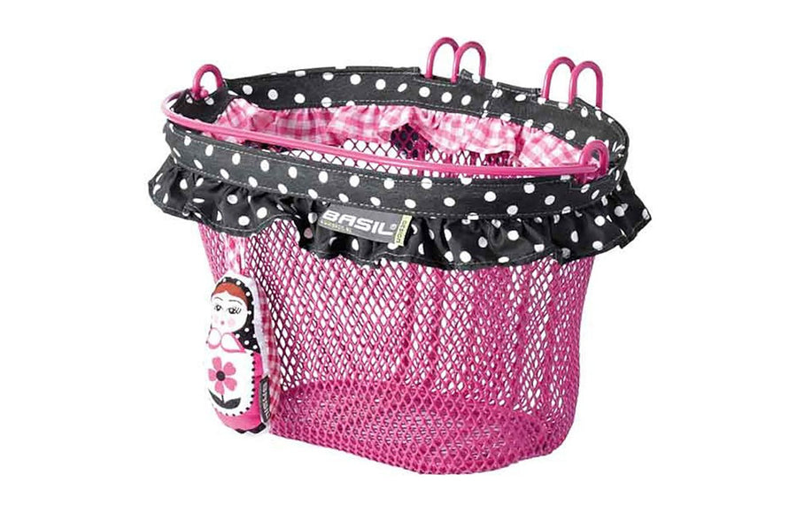 Panier velo enfant Basil Jasmin rose