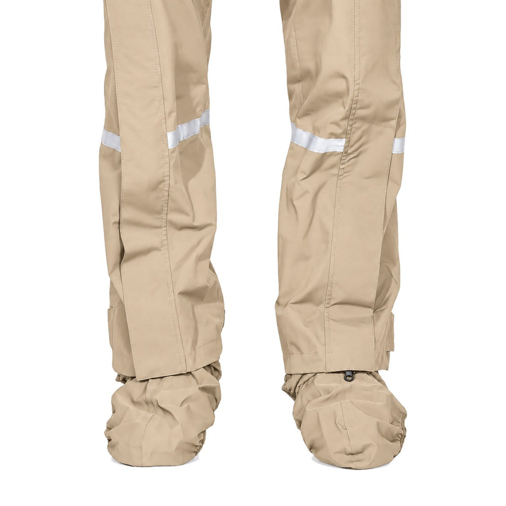 Pantalon de pluie Hello Rain Storm 20K Beige, jambes et couvre-chaussures