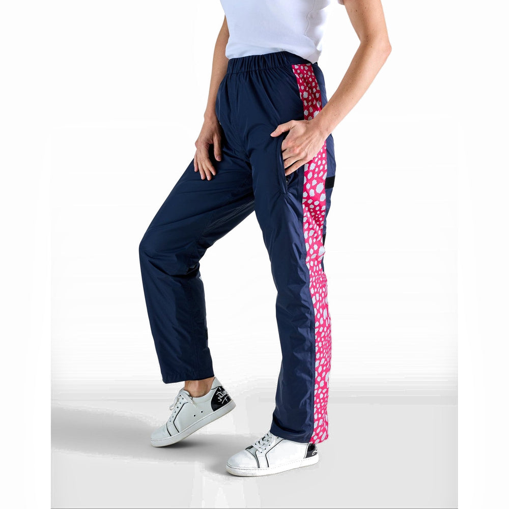 Pantalon de pluie Urban Circus Optimiste Bleu/Rose motif guépard photo 1