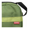 Petite sacoche vélo KlickFix Babs 1,1 L – Vert olive – le detail de la bande reflechissante et du logo
