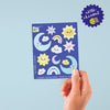 Planche mini stickers réfléchissants Stick me Baby : Univers, planche en situation