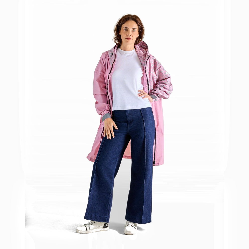 Poncho de pluie vélo zippé Urban Circus Francigena Rose motif guépard photo 4