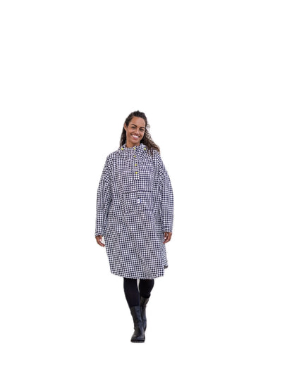 Poncho de Pluie Imperméable - Le Temps des Grenouilles, coloris Pied de Poule Noir
